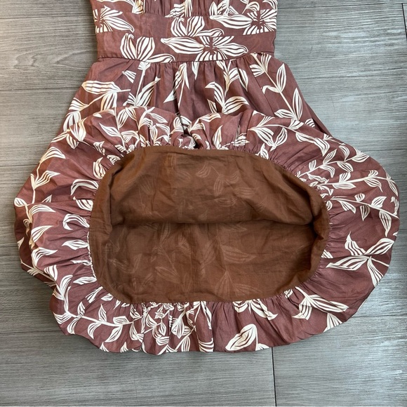 Y2K Plenty By Tracy Reese Silk Botanical Bubble Hem Strapless Mini Dress Size 4 - Picture 4 of 8